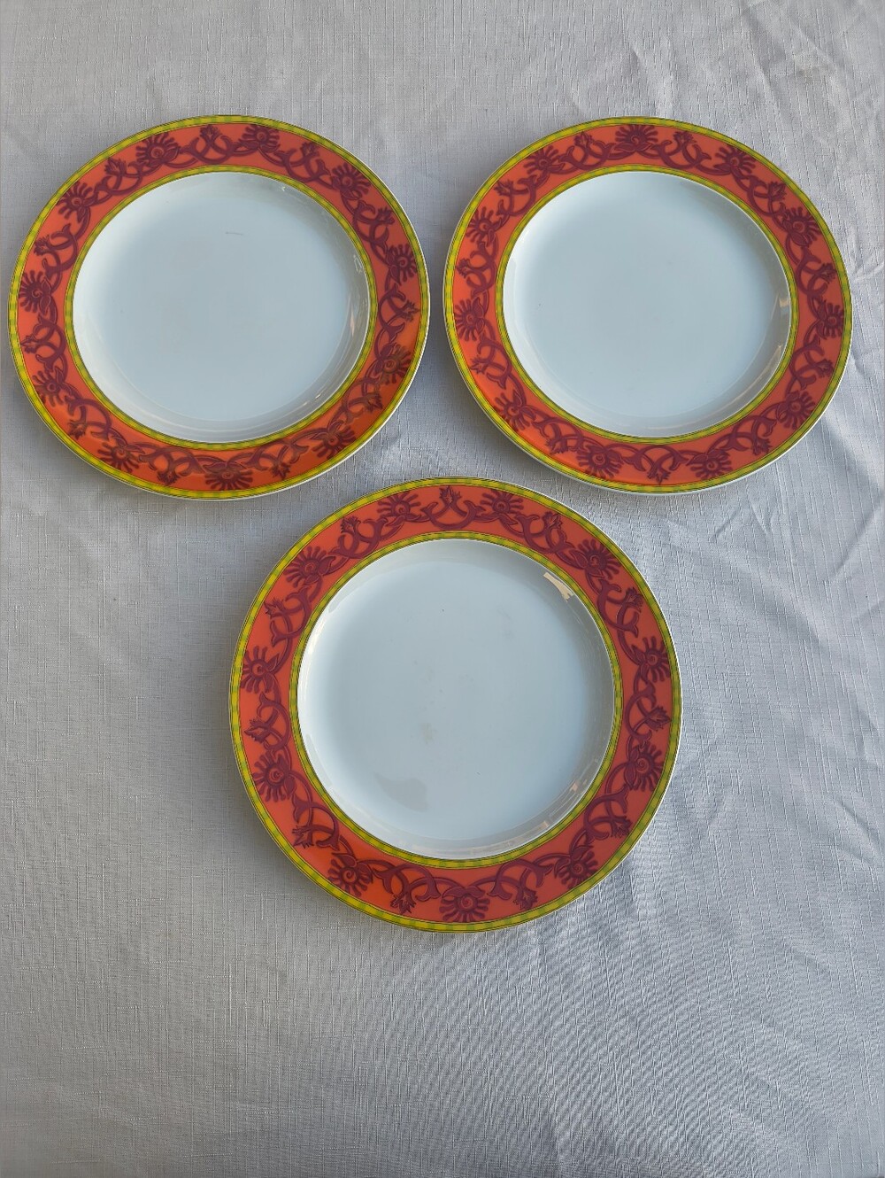 Set of 3 Idillio Bokhara by Rosenthal Studio-Linie Continental Dinner Plates